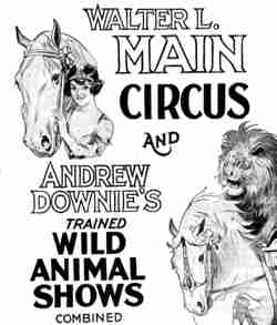 Walter L Main and Andrew Downie combined shows.