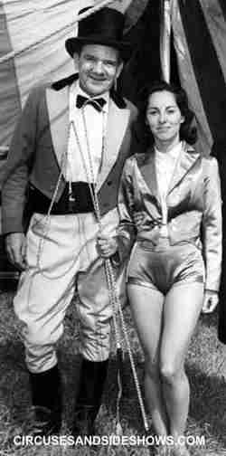 Barbara Fairchild with Ringmaster Roger Boyd