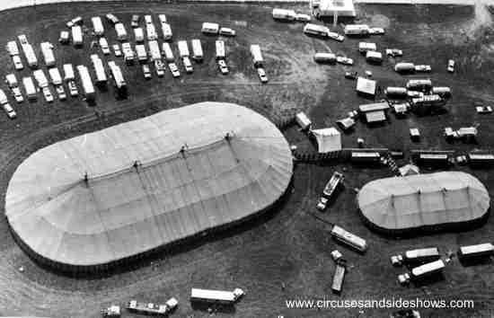 Clyde Beatty Cole Bros Circus Aerial Photo
