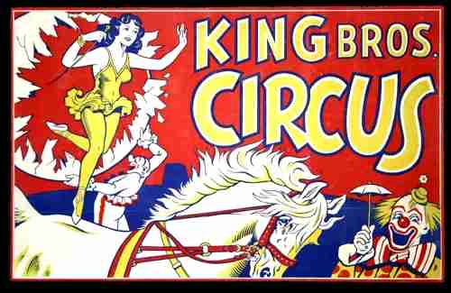 Details about  / King Bros Circus 1st Festival Mundial De Circus LLega Mexico CIRCUS POSTER