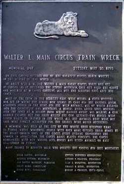 Walter L Main Circus Train Wreck