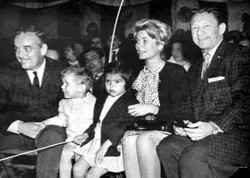 Clyde Beatty with Prince Rainier III of Monaco, Princess Grace Kelly