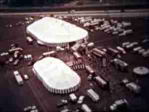 Clyde beatty cole bros circus aerial view