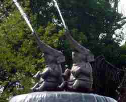 Elephants atop Goodale Park fountain
